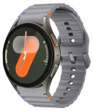Wigento Samsung TPU siliconen horlogeband voor Galaxy Watch 7, 44 / 40mm, vervanging, grijs