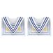 Boland Carnaval verkleed kraag matroos/zeeman - 2x - wit/blauw