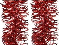 Kaemingk B.V. Guirlandes de Noël - 2x - rouge - aluminium - 10 x 270 cm