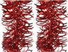 Decoris Kaemingk B.V. Kerstslingers - 2x - rood - folie - 10 x 270 cm