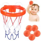 Jouets de bain anneau de basket-ball - Set met 5 ballen - Zuignap - Vanaf 3 jaar