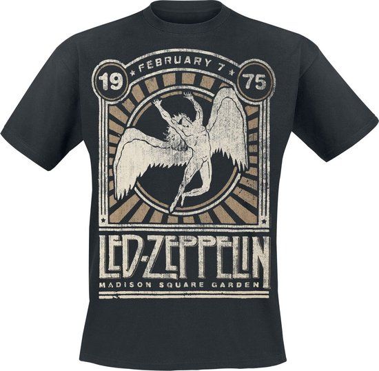 Led Zeppelin Madison Square Garden 1975 Unisex T-shirt - Zwart - XXL