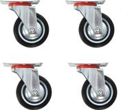vidaXL 8 stuks Zwenkwielen 75 mm Zwart