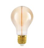 EGLO E27 Ledlamp dimbaar in standen | gloeilamp om te dimmen met lichtschakelaar, vintage lamp amber, 2 watt, 100 lumen, warmwit, 1800 K, Edison-lamp A60, Ø 6 cm
