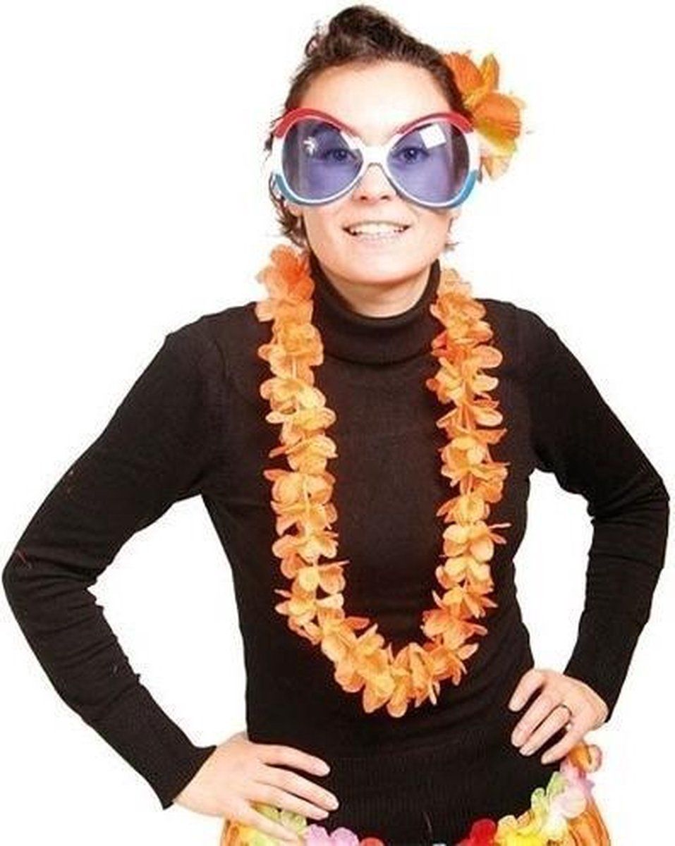 Nederland Hawaii Krans Oranje - Polyester - Oranje - 8714572300551