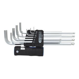 KS Tools 3 in 1 inwendige zeskant dopsleutelset, 10-delig XL, kogelkop