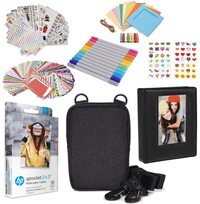 HP 2x3 inch Premium Zink fotopapier (50 stuks) Accesory Kit met fotoalbum, koffer, stickers, markeringen