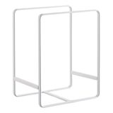 Yamazaki 2268 TOWER Dish Organiser, white, Steel/Silicone, 11.5 x 16 x 20 cm
