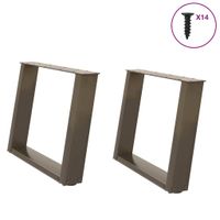 vidaXL Pied de meuble acier inoxydable 60 mm de large