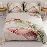 PETTI Artigiani Italiani Zomersprei voor tweepersoonsbed, 260 x 270 cm, 100 g/m², omkeerbaar, voor tweepersoonsbed, lente, licht dekbed, bloemenpatroon 191, 100% Made in Italy
