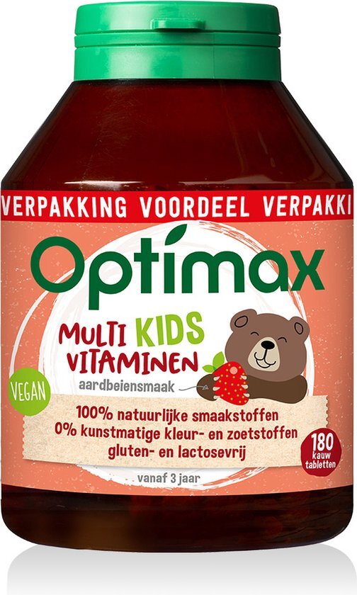 Optimax Kinder multi aardbei (180TB)