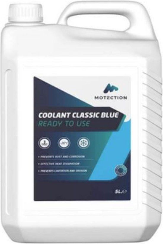 Motection Bleko Koelvloeistof - Bescherming tegen bevriezing en roest - Kant-en-klaar - 5 liter - Blauw