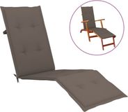 vidaXL Terrasstoelkussen (75+105)x50x4 cm taupe