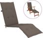 vidaXL Terrasstoelkussen (75+105)x50x4 cm taupe
