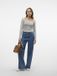 VERO MODA Dames Lange Mouwen Shirt Light Grey Melange M