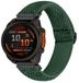 By Qubix Qubix Elastische Solo Loop Nylon Bandje voor Garmin Tactix 8 - 22mm Quickfit - Donkergroen