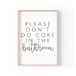 Grappige Home Prints Grappige quote print | Please Do Coke In The Badkamer | Typografie toiletbanter | A4 A3 A5 | *FRAME NIET INBEGREPEN* - A5- PBH14