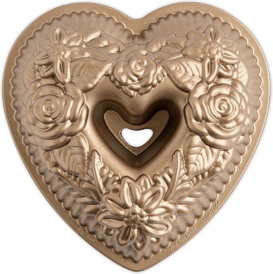 Nordic Ware Floral Heart Bundt Pan - Pearl - 6.6cm