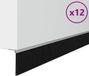 vidaXL Zelfklevende Deurborstels 12 st 100 cm Aluminium Legering Zilver