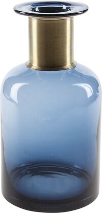 Cosy @ Home Flesvaas - Donkerblauw - Glas - 12 x 23 cm