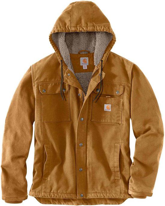 Carhartt Bartlett Werkjas - Duck Fleece gevoerd - Carhartt Brown - Heren - maat S