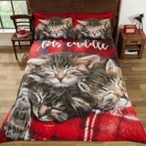 Rapport Bol Dekbedovertrek Kittens Let's Cuddle Lits-jumeaux Polykatoen Rood Dier