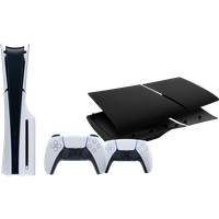 PlayStation 5 Slim Disc Edition + Zwarte Covers + Extra Witte Controller