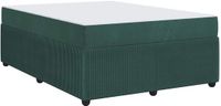 vidaXL Bedframe Donkergroen Stof 140 x 200 cm