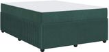 vidaXL Bedframe Donkergroen Stof 140 x 200 cm