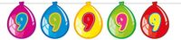 Folat 9 Jaar Birthday Ballonnen Slinger - 10 meter