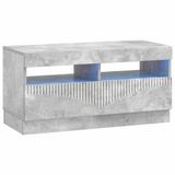 vidaXL - LED - tv-meubel - Betongrijs - Bewerkt - hout