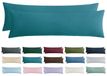 TRANKIELO® - Housse de traversin lot de 2 pour traversins de côté 145 x 40 cm – Microfibre douce – Turquoise
