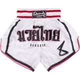 8 Weapons Short voor Muay Thai Bangkok XL Wit/Zwart Unisex Polyester