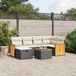 Maison Exclusive - Ensemble de meubles de jardin 7 pièces avec canapé et coussins, noir, en polyrotin