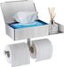 Sans marque Porte-rouleau de papier toilette Argent Inox