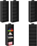 vidaXL Kledingorganisers hangend met 6 schappen stof