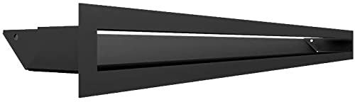 Kratki AIR Warmeluchtrooster - 6 x 80 cm - Zwart