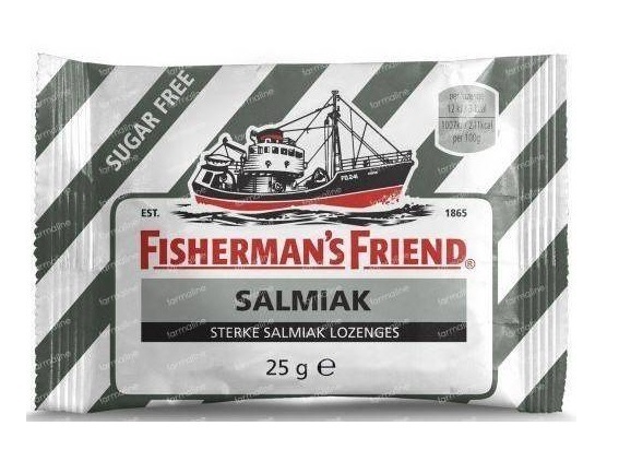 Fishermansfriend Salmiak wit-zwart suikervrij 24 x 1 stuk