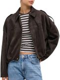 ONLY ONLMOON-STINA FAUX SUEDE BOMBER PNT NOOS Dames Jas - Bruin