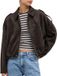 ONLY ONLMOON-STINA FAUX SUEDE BOMBER PNT NOOS Veste femme - Marron