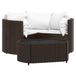 vidaXL 4-delige loungeset - bruin polyrotan - inclusief kussens