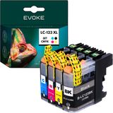 Evoke Set van 4 inktpatronen Brother LC 123 XL