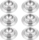 Bol Green Glow - Set van 6 metalen eierdopjes in roestvrij staal voor zacht gekookt ei 4,5 cm diameter - Zilverkleurig