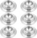 Bol Green Glow - Set van 6 metalen eierdopjes in roestvrij staal voor zacht gekookt ei 4,5 cm diameter - Zilverkleurig