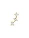 SINGULARU - Triple Spark losse oorbel - 925 sterling zilveren oorbel met 18-karaats vergulde afwerking. of Rhodium - Drukmoersluiting - Losse oorbel - Damessieraden