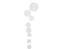 Merkloos Koopman International Christmas Decoration lichtsnoer - metalen draad bollen - zilver - 90 cm