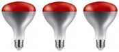 Asalite Infrarood Warmtelamp R125 E27 - 150W - 125mm - Rood Glas - 3 stuks