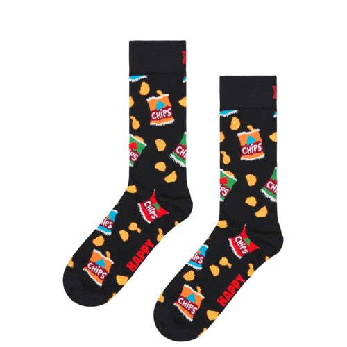 Happy Socks sokken Chips Bag zwart