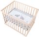 Roba Babybox op wielen - Jumbotwins - In hoogte verstelbaar - Natuurlijk massief hout