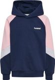 hummel hmlJR LOOSE BLOCKED HOODIE DRESS BLUE/ROSEATE SPOONBILL
